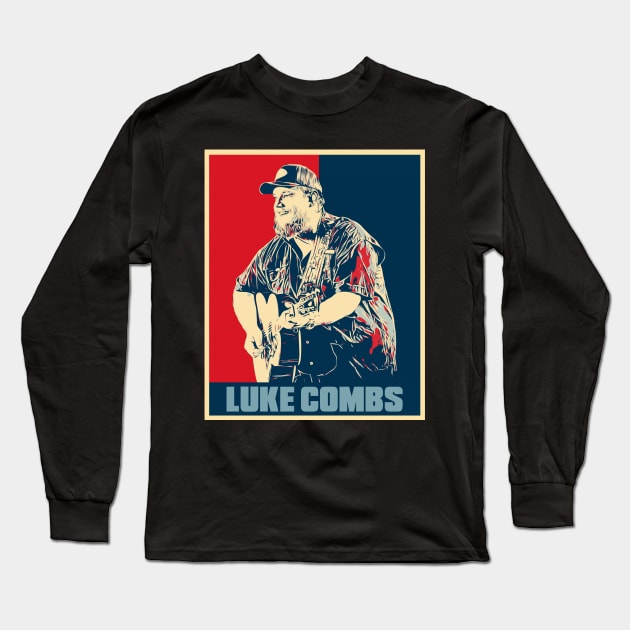 Luke Combs Concert Hope Poster Art Long Sleeve T-Shirt by Odd Even